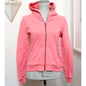 Simple Blush Pink Coral Zip Hoodie 🩰 WILFRED